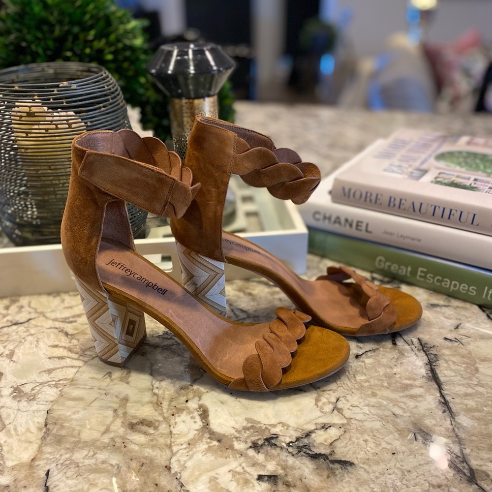 Brown Suede Jeffrey Campbell Block Heels